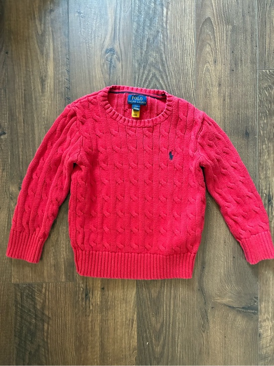 Polo Ralph Lauren Other - Polo by Ralph Lauren Kids Red Cable Knit Sweater